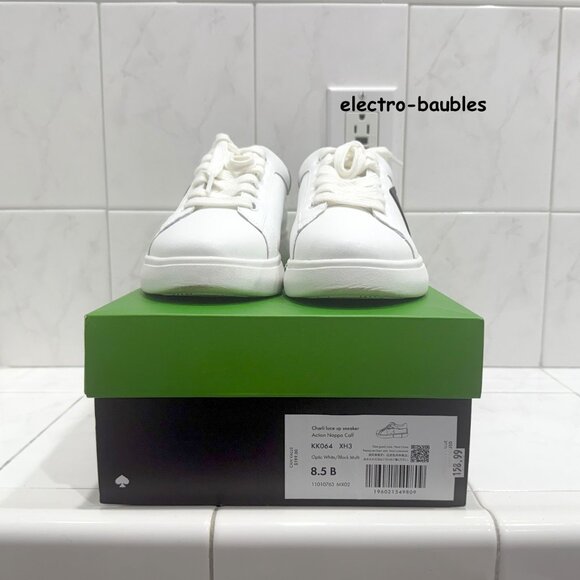 KATE SPADE "Charli" Nappa Lace Up Sneakers Sz 8.5B - Worn 1x - Picture 8 of 13